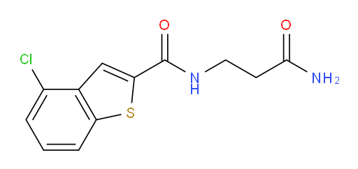 N-(3-amino-3-oxopropyl)-4-chlorobenzo[b]thiophene-2-carboxamide