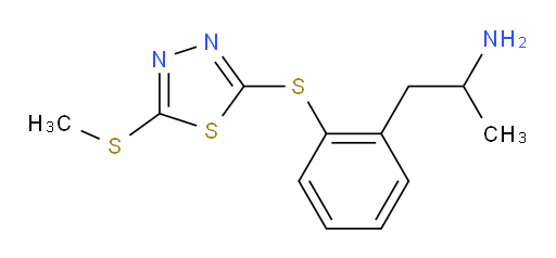 1-(2-((5-(methylthio)-1,3,4-thiadiazol-2-yl)thio)phenyl)propan-2-amine