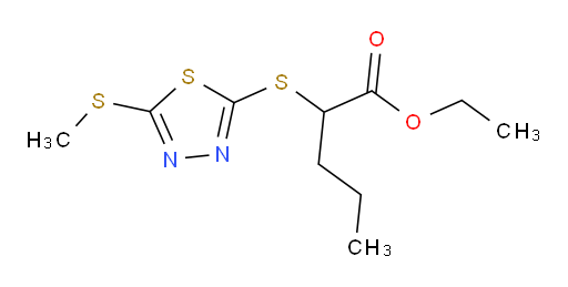ethyl 2-((5-(methylthio)-1,3,4-thiadiazol-2-yl)thio)pentanoate