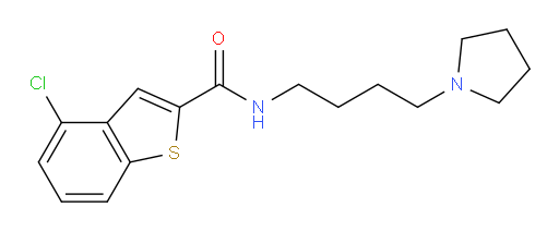 4-chloro-N-(4-(pyrrolidin-1-yl)butyl)benzo[b]thiophene-2-carboxamide