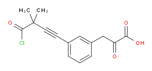 3-(3-(4-chloro-3,3-dimethyl-4-oxobut-1-yn-1-yl)phenyl)-2-oxopropanoic acid