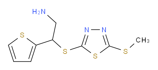 2-((5-(methylthio)-1,3,4-thiadiazol-2-yl)thio)-2-(thiophen-2-yl)ethanamine