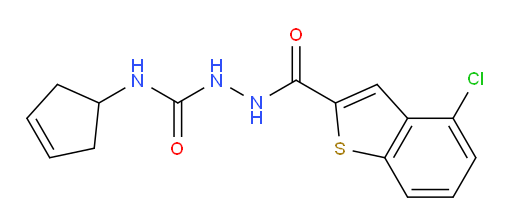 2-(4-chlorobenzo[b]thiophene-2-carbonyl)-N-(cyclopent-3-en-1-yl)hydrazinecarboxamide