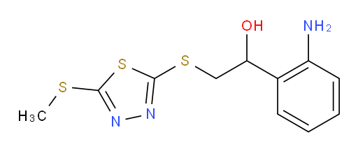 1-(2-aminophenyl)-2-((5-(methylthio)-1,3,4-thiadiazol-2-yl)thio)ethanol