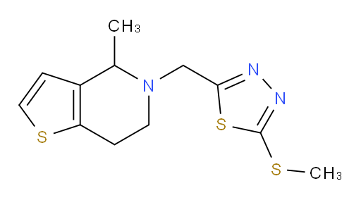 4-methyl-5-((5-(methylthio)-1,3,4-thiadiazol-2-yl)methyl)-4,5,6,7-tetrahydrothieno[3,2-c]pyridine
