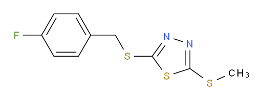 2-((4-fluorobenzyl)thio)-5-(methylthio)-1,3,4-thiadiazole