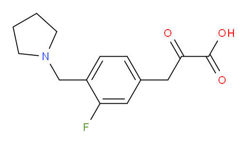 3-(3-fluoro-4-(pyrrolidin-1-ylmethyl)phenyl)-2-oxopropanoic acid