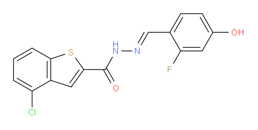 (E)-4-chloro-N'-(2-fluoro-4-hydroxybenzylidene)benzo[b]thiophene-2-carbohydrazide