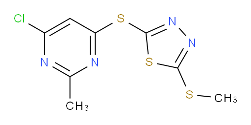2-((6-chloro-2-methylpyrimidin-4-yl)thio)-5-(methylthio)-1,3,4-thiadiazole