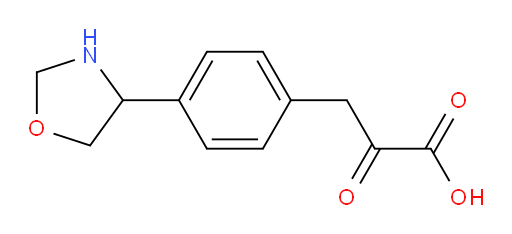 3-(4-(oxazolidin-4-yl)phenyl)-2-oxopropanoic acid