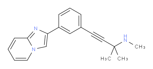 4-(3-(imidazo[1,2-a]pyridin-2-yl)phenyl)-N,2-dimethylbut-3-yn-2-amine
