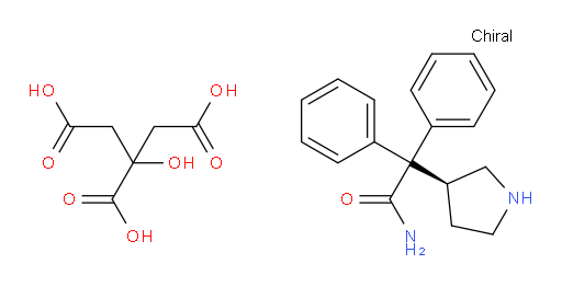 (S)-2,2-diphenyl-2-(pyrrolidin-3-yl)acetamide 2-hydroxypropane-1,2,3-tricarboxylate