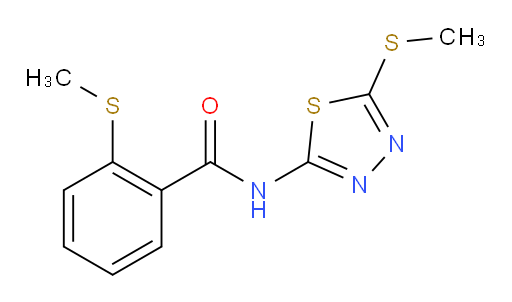 2-(methylthio)-N-(5-(methylthio)-1,3,4-thiadiazol-2-yl)benzamide