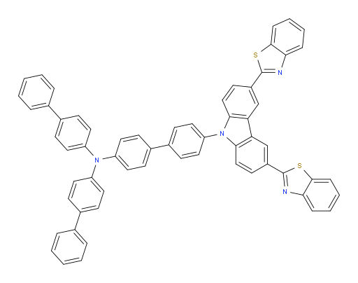 N,N-di([1,1'-biphenyl]-4-yl)-4'-(3,6-bis(benzo[d]thiazol-2-yl)-9H-carbazol-9-yl)-[1,1'-biphenyl]-4-amine