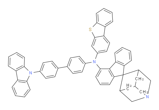 N-(4'-(9H-carbazol-9-yl)-[1,1'-biphenyl]-4-yl)-N-(dibenzo[b,d]thiophen-3-yl)-1-azaspiro[adamantane-4,9'-fluoren]-4'-amine