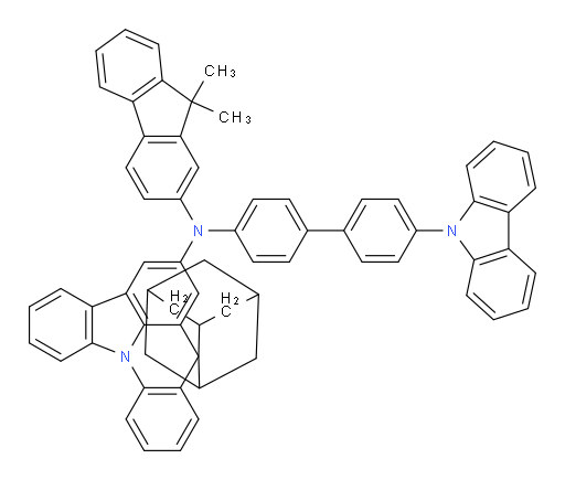 N-(4'-(9H-carbazol-9-yl)-[1,1'-biphenyl]-4-yl)-N-(9,9-dimethyl-9H-fluoren-2-yl)spiro[adamantane-2,8'-indolo[3,2,1-de]acridin]-6'-amine