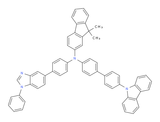 N-(4'-(9H-carbazol-9-yl)-[1,1'-biphenyl]-4-yl)-9,9-dimethyl-N-(4-(1-phenyl-1H-benzo[d]imidazol-5-yl)phenyl)-9H-fluoren-2-amine
