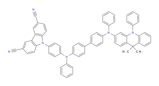 9-(4-((4'-((9,9-dimethyl-10-phenyl-9,10-dihydroacridin-3-yl)(phenyl)amino)-[1,1'-biphenyl]-4-yl)(phenyl)amino)phenyl)-9H-carbazole-3,6-dicarbonitrile