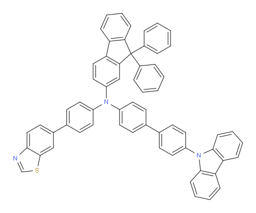 N-(4'-(9H-carbazol-9-yl)-[1,1'-biphenyl]-4-yl)-N-(4-(benzo[d]thiazol-6-yl)phenyl)-9,9-diphenyl-9H-fluoren-2-amine