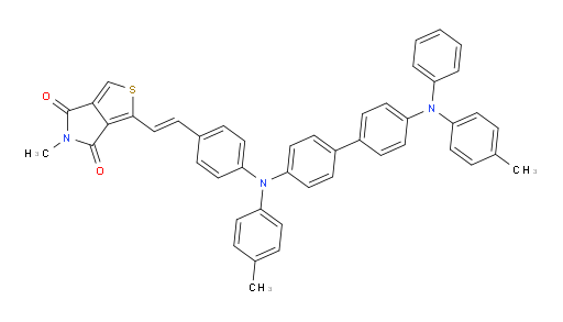 (E)-5-methyl-1-(4-((4'-(phenyl(p-tolyl)amino)-[1,1'-biphenyl]-4-yl)(p-tolyl)amino)styryl)-4H-thieno[3,4-c]pyrrole-4,6(5H)-dione