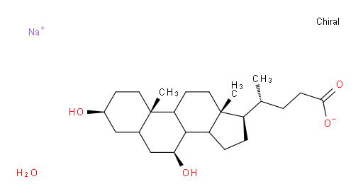 sodium (4R)-4-((3S,7S,10S,13R,17R)-3,7-dihydroxy-10,13-dimethylhexadecahydro-1H-cyclopenta[a]phenanthren-17-yl)pentanoate hydrate