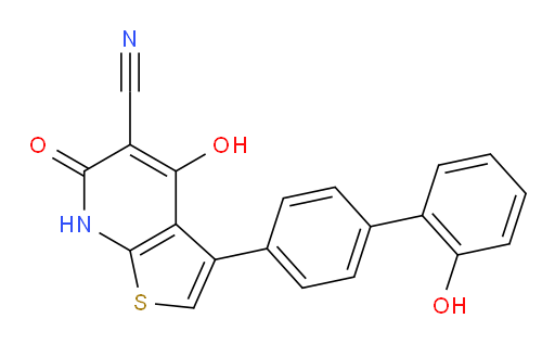 6,7-Dihydro-4-hydroxy-3-(2'-hydroxy-biphenyl-4-yl)-6-oxo-thieno[2,3-b]pyridin-5-carbonitrile