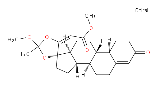(E)-methyl 2-((4'S,8R,9S,10R,13S,14S)-2'-methoxy-2',13-dimethyl-3-oxo-1,2,3,6,7,8,9,10,11,12,13,14,15,16-tetradecahydrospiro[cyclopenta[a]phenanthrene-17,4'-[1,3]dioxolan]-5'-ylidene)acetate