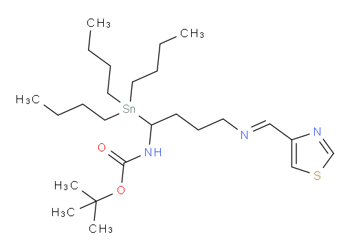 (E)-tert-butyl (4-((thiazol-4-ylmethylene)amino)-1-(tributylstannyl)butyl)carbamate