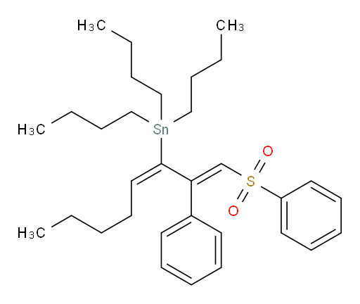 tributyl((1E,3E)-2-phenyl-1-(phenylsulfonyl)octa-1,3-dien-3-yl)stannane