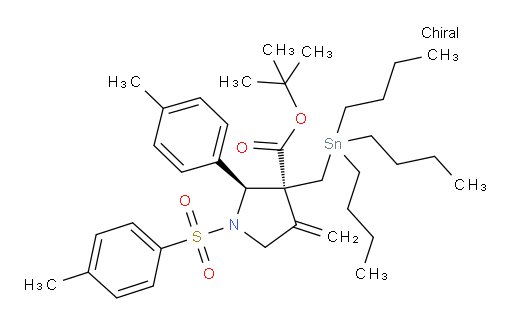 (2S,3S)-tert-butyl 4-methylene-2-(p-tolyl)-1-tosyl-3-((tributylstannyl)methyl)pyrrolidine-3-carboxylate