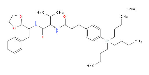 (2S)-N-(1-(1,3-dioxolan-2-yl)-2-phenylethyl)-3-methyl-2-(3-(4-(tributylstannyl)phenyl)propanamido)butanamide