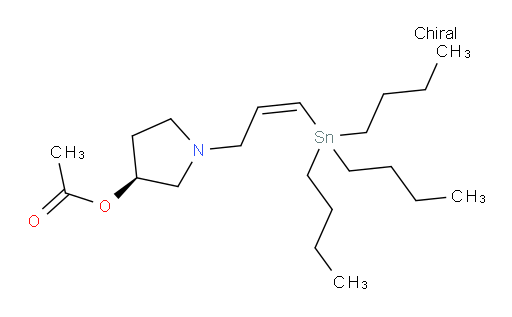 (S,Z)-1-(3-(tributylstannyl)allyl)pyrrolidin-3-yl acetate