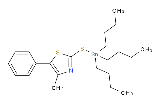 4-methyl-5-phenyl-2-((tributylstannyl)thio)thiazole