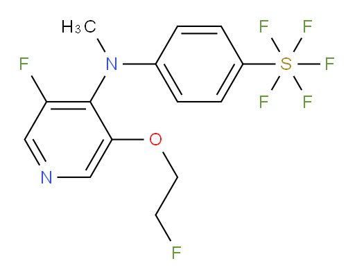 4-((3-fluoro-5-(2-fluoroethoxy)pyridin-4-yl)(methyl)amino)(pentafluoromercapto)benzene
