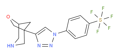 4-(4-(6-oxa-3-azabicyclo[3.2.1]octan-1-yl)-1H-1,2,3-triazol-1-yl)(pentafluoromercapto)benzene
