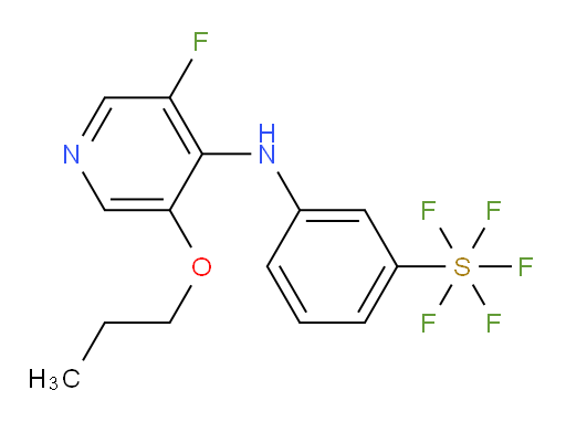 3-((3-fluoro-5-propoxypyridin-4-yl)amino)(pentafluoromercapto)benzene