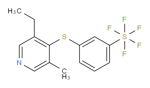 3-((3-ethyl-5-methylpyridin-4-yl)thio)(pentafluoromercapto)benzene