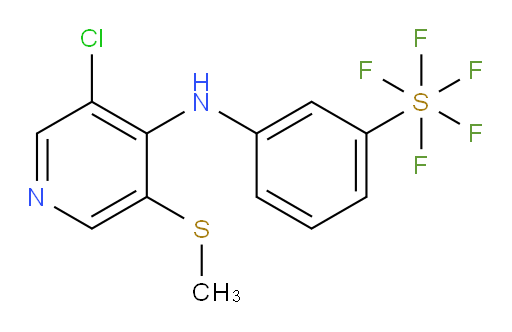 3-((3-chloro-5-(methylthio)pyridin-4-yl)amino)(pentafluoromercapto)benzene
