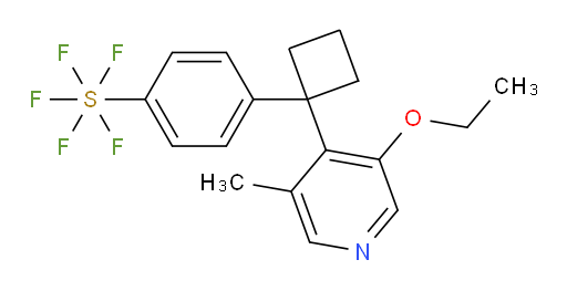 4-(1-(3-ethoxy-5-methylpyridin-4-yl)cyclobutyl)(pentafluoromercapto)benzene