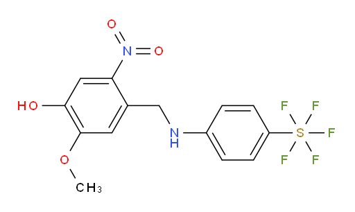 [4-[[(4-hydroxy-5-methoxy-2-nitrophenyl)methyl]amino]phenyl]sulfur pentafluoride