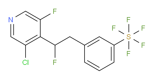 3-(2-(3-chloro-5-fluoropyridin-4-yl)-2-fluoroethyl)(pentafluoromercapto)benzene