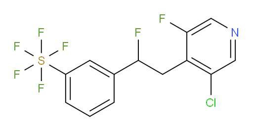 3-(2-(3-chloro-5-fluoropyridin-4-yl)-1-fluoroethyl)(pentafluoromercapto)benzene