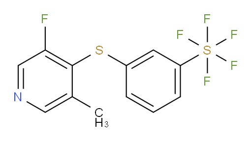 3-((3-fluoro-5-methylpyridin-4-yl)thio)(pentafluoromercapto)benzene