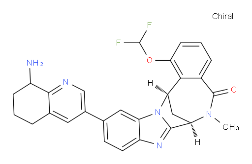 (7R,14R)-11-(8-amino-5,6,7,8-tetrahydro-quinolin-3-yl)-1-(difluoromethoxy)-6,7-dihydro-6-methyl-7,14-Methanobenzimidazo[1,2-b][2,5]benzodiazocin-5(14H)--one