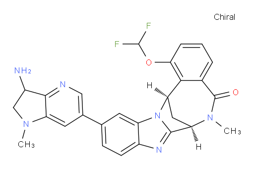 (7R,14R)-11-(3-amino-2,3-dihydro-1-methyl-1H-pyrrolo[3,2-b]pyridin-6-yl)-1-(difluoromethoxy)-6,7-dihydro-6-methyl-7,14-Methanobenzimidazo[1,2-b][2,5]benzodiazocin-5(14H)--one