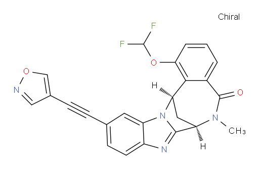 (7R,14R)-1-(difluoromethoxy)-6,7-dihydro-11-[2-(isoxazol-4-yl)ethynyl]-6-methyl-7,14-Methanobenzimidazo[1,2-b][2,5]benzodiazocin-5(14H)--one