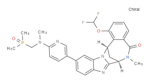 (7R,14R)-1-(difluoromethoxy)-11-[6-[[(dimethylphosphinyl)methyl]methylamino]pyridin-3-yl]-6,7-dihydro-6-methyl-7,14-Methanobenzimidazo[1,2-b][2,5]benzodiazocin-5(14H)--one