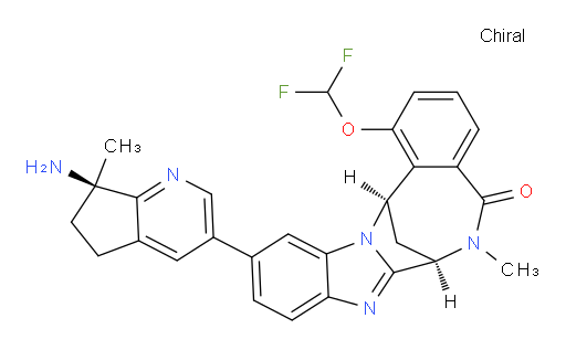 (7R,14R)-11-[(7R)-7-amino-6,7-dihydro-7-methyl-5H-cyclopenta[b]pyridin-3-yl]-1-(difluoromethoxy)-6,7-dihydro-6-methyl-7,14-Methanobenzimidazo[1,2-b][2,5]benzodiazocin-5(14H)--one