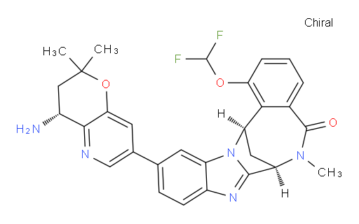 (7R,14R)-11-[(4R)-4-amino-3,4-dihydro-2,2-dimethyl-2H-pyrano[3,2-b]pyridin-7-yl]-1-(difluoromethoxy)-6,7-dihydro-6-methyl-7,14-Methanobenzimidazo[1,2-b][2,5]benzodiazocin-5(14H)--one