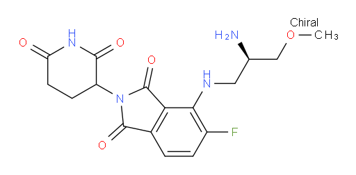 4-(((R)-2-amino-3-methoxypropyl)amino)-2-(2,6-dioxopiperidin-3-yl)-5-fluoroisoindoline-1,3-dione